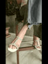 White Shimmery Heels - cunei